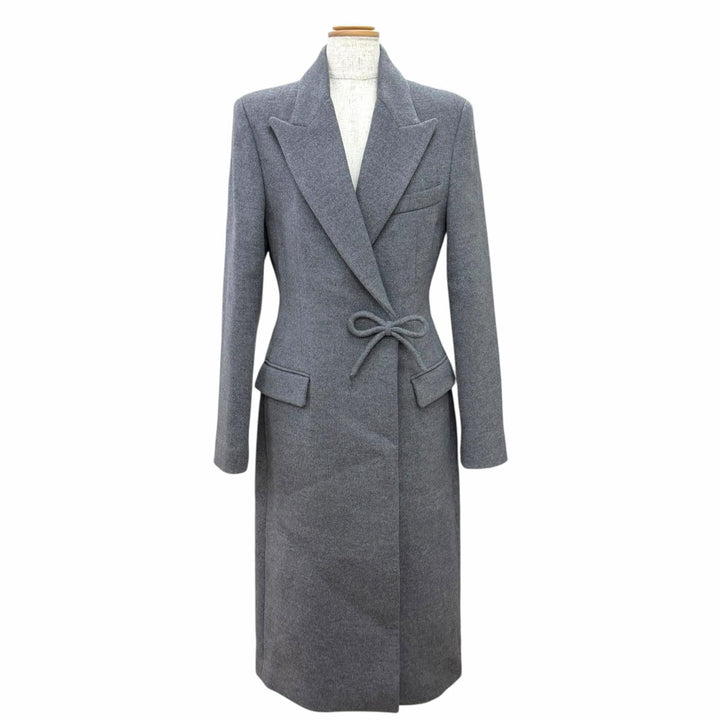 Excellent VALENTINO coat front ribbon. gray wool 40 5B3CA768MA