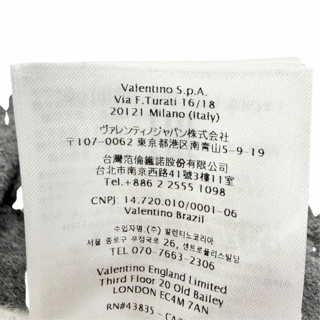 Excellent VALENTINO coat front ribbon. gray wool 40 5B3CA768MA