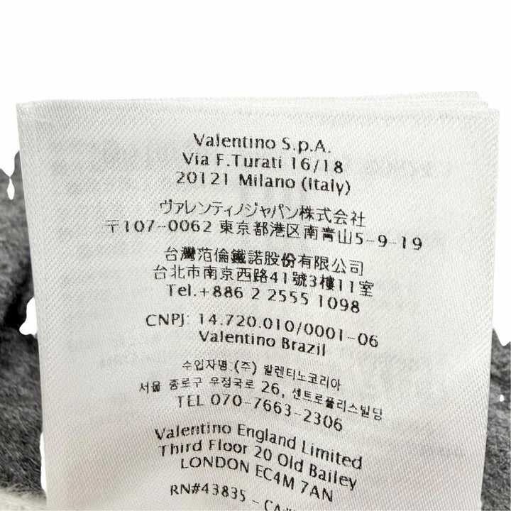 Excellent VALENTINO coat front ribbon. gray wool 40 5B3CA768MA