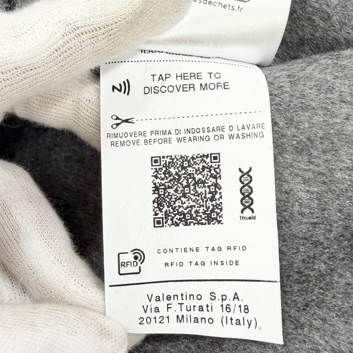 Excellent VALENTINO coat front ribbon. gray wool 40 5B3CA768MA