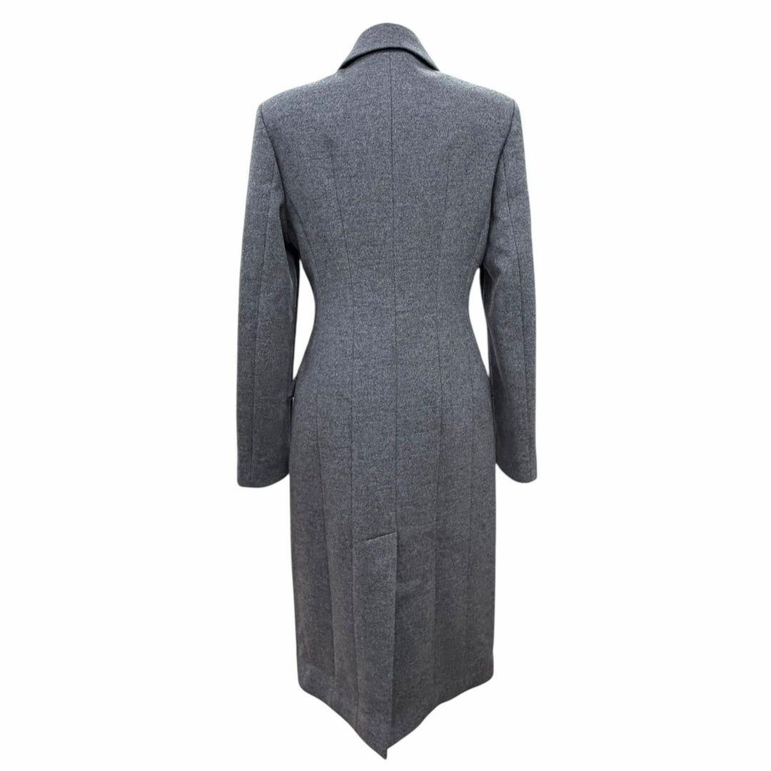 Excellent VALENTINO coat front ribbon. gray wool 40 5B3CA768MA