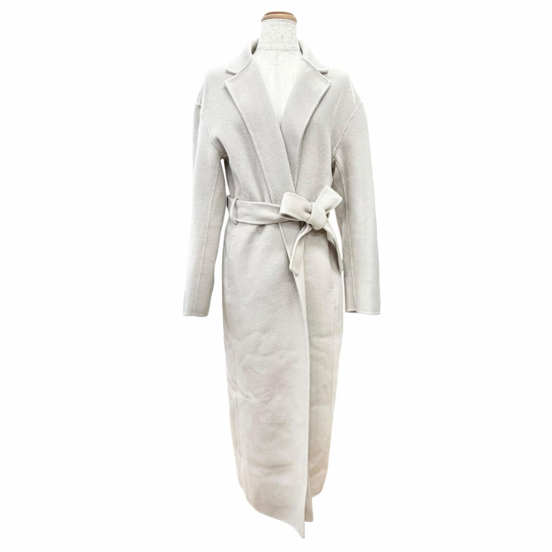 Excellent FILIPPA K coat Alexa Coat belted long light beige wool Women 34 29102