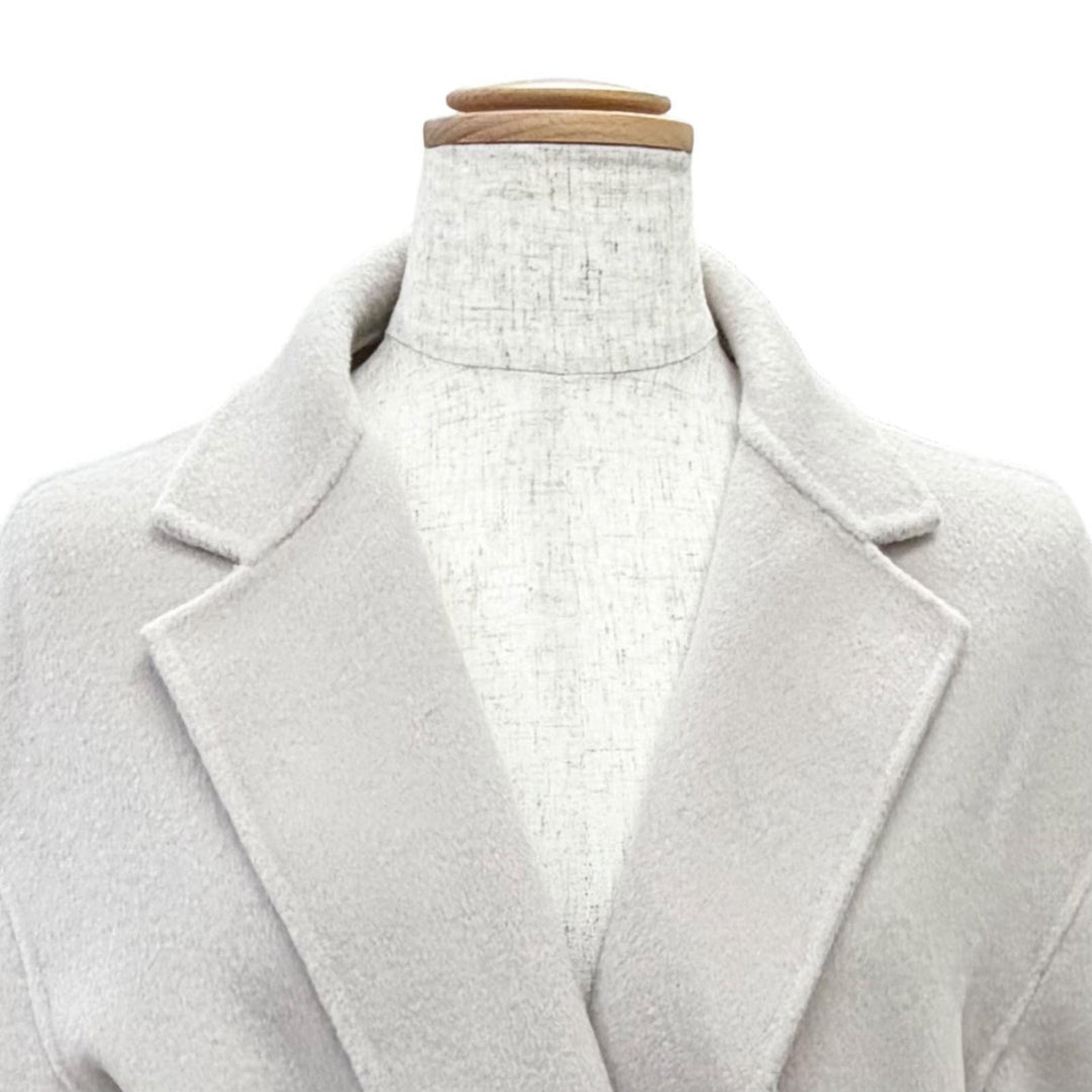 Excellent FILIPPA K coat Alexa Coat belted long light beige wool Women 34 29102