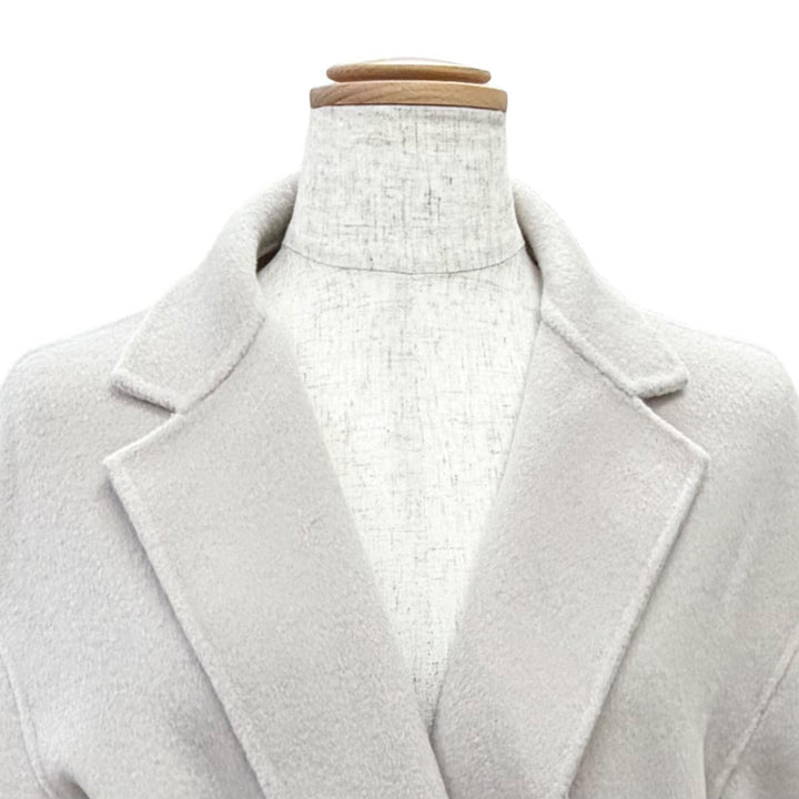 Excellent FILIPPA K coat Alexa Coat belted long light beige wool Women 34 29102