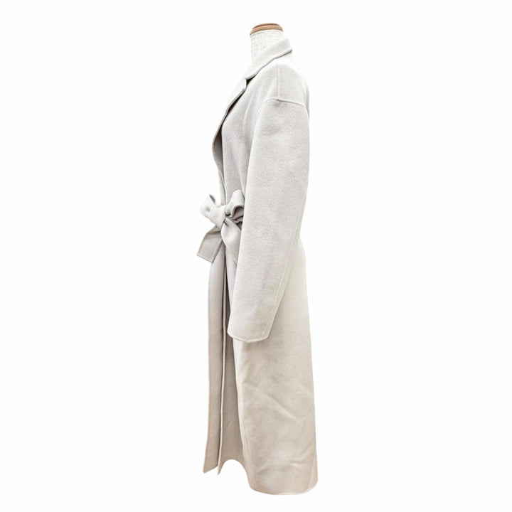 Excellent FILIPPA K coat Alexa Coat belted long light beige wool Women 34 29102