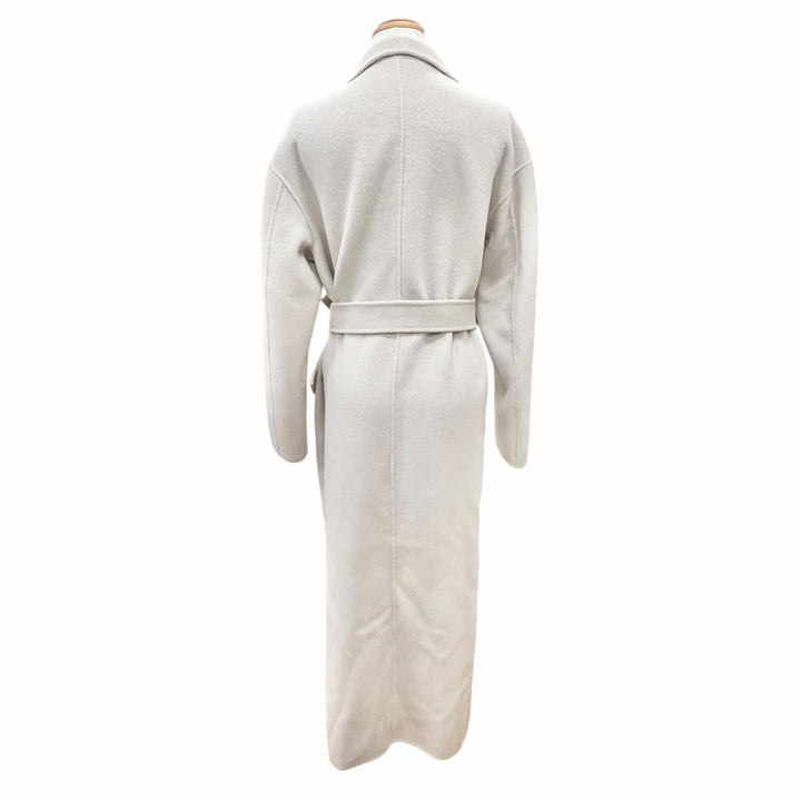 Excellent FILIPPA K coat Alexa Coat belted long light beige wool Women 34 29102