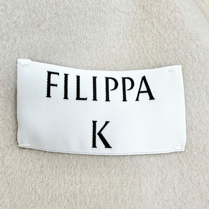 Excellent FILIPPA K coat Alexa Coat belted long light beige wool Women 34 29102