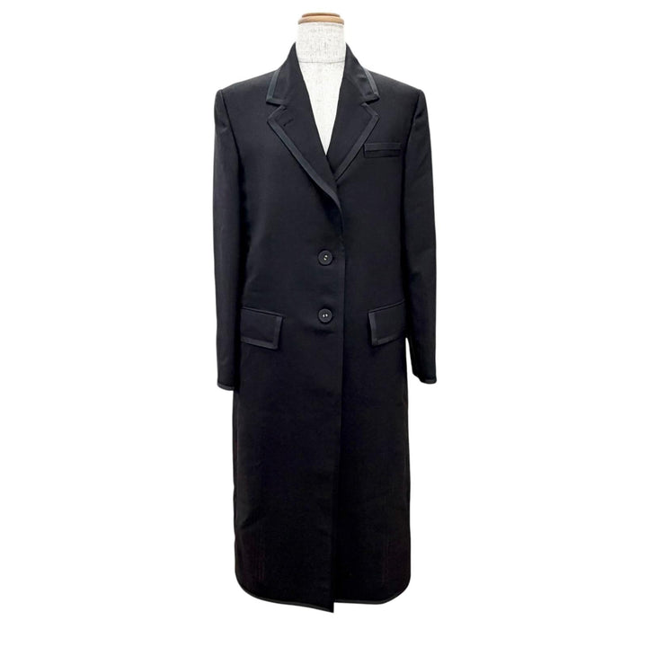 Excellent THOM BROWNE Tricolor striped lining, long coat 40 FOC320B