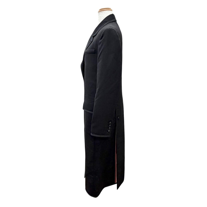 Excellent THOM BROWNE Tricolor striped lining, long coat 40 FOC320B