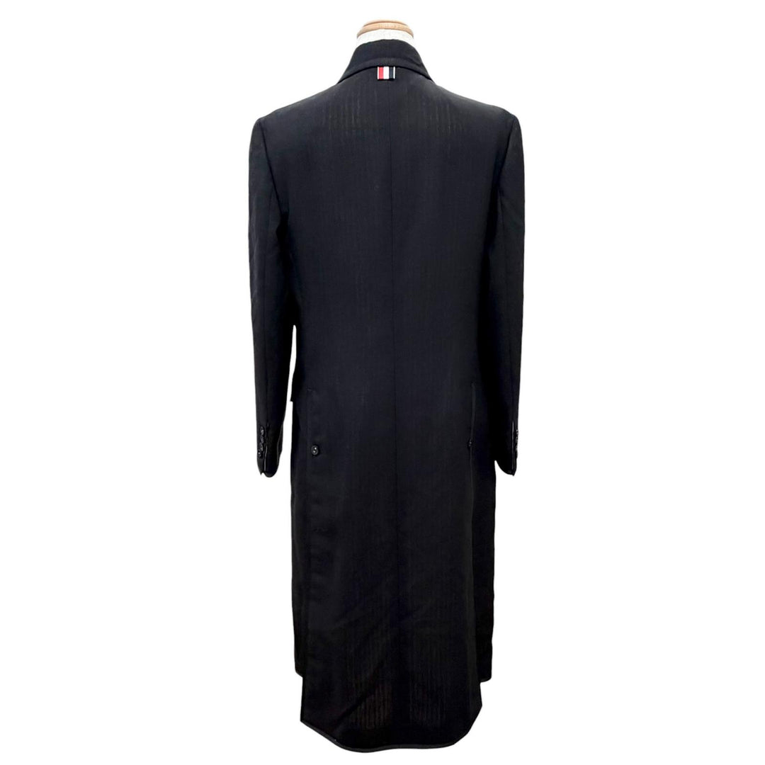 Excellent THOM BROWNE Tricolor striped lining, long coat 40 FOC320B
