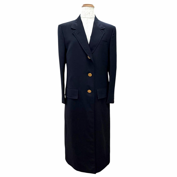 Excellent THOM BROWNE coat Solid Shetland Wide Lapel Overcoat 40 FOC320A