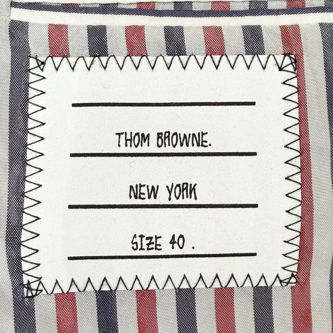 Excellent THOM BROWNE coat Solid Shetland Wide Lapel Overcoat 40 FOC320A
