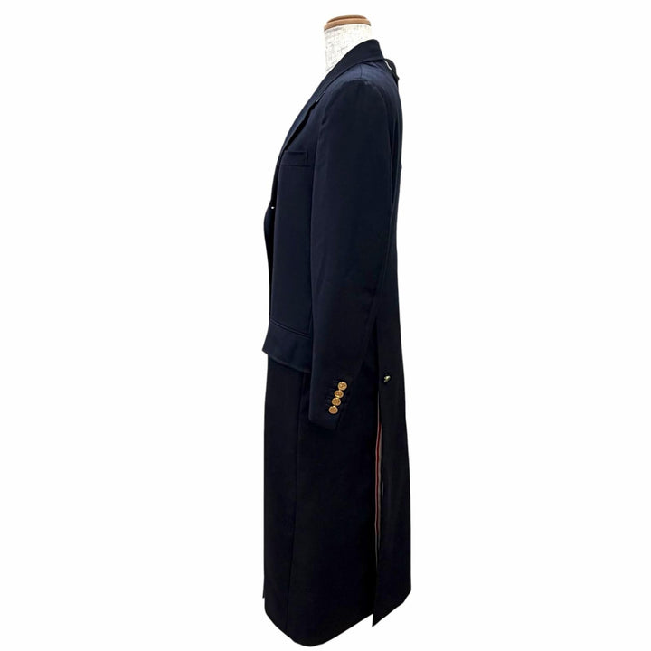 Excellent THOM BROWNE coat Solid Shetland Wide Lapel Overcoat 40 FOC320A