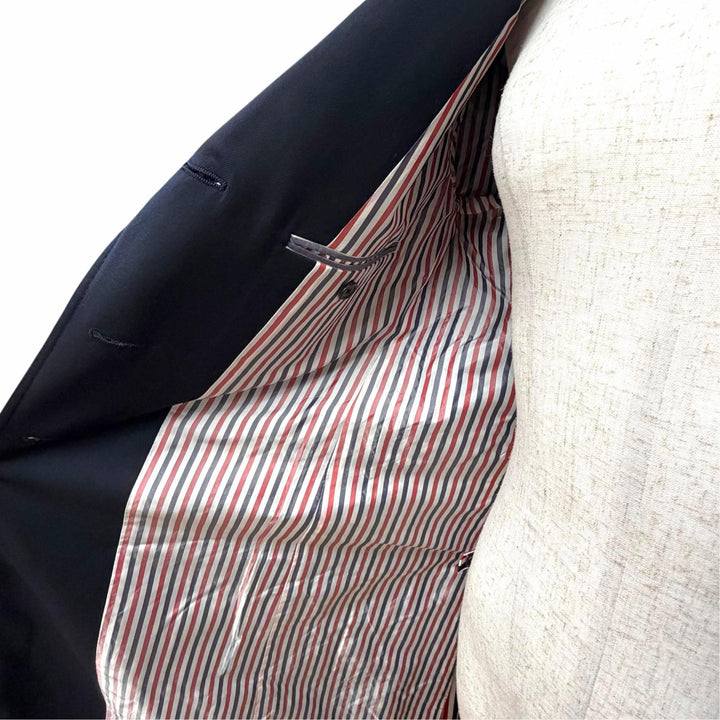 Excellent THOM BROWNE coat Solid Shetland Wide Lapel Overcoat 40 FOC320A