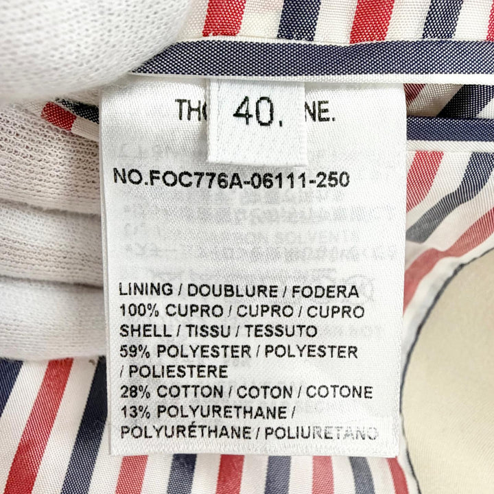 Excellent THOM BROWNE Tricolor striped lining, single-breasted, coat. 40 FOC776A