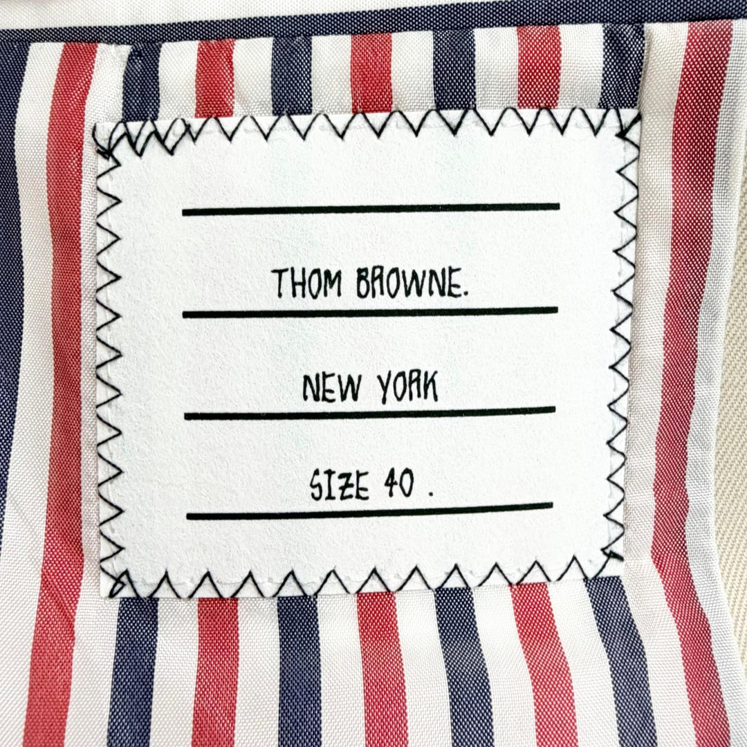 Excellent THOM BROWNE Tricolor striped lining, single-breasted, coat. 40 FOC776A