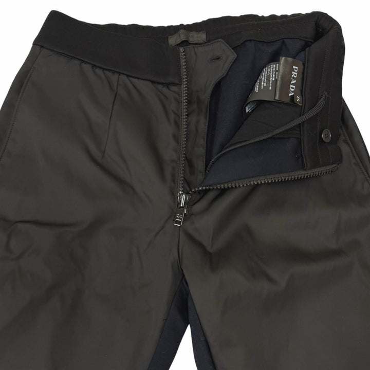 Discounted Great PRADA Pants Nylon-paneled jogger pants (sweatpants) black cotton