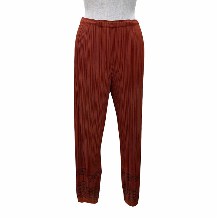Excellent PLEATS PLEASE two-piece set jacket pants Brown polyester Women