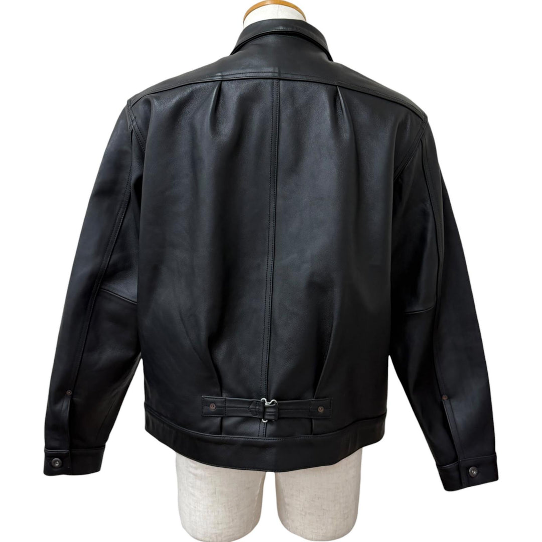 Excellent schott leather jacket 1st TRACKER JACKET black Sheep leather mens