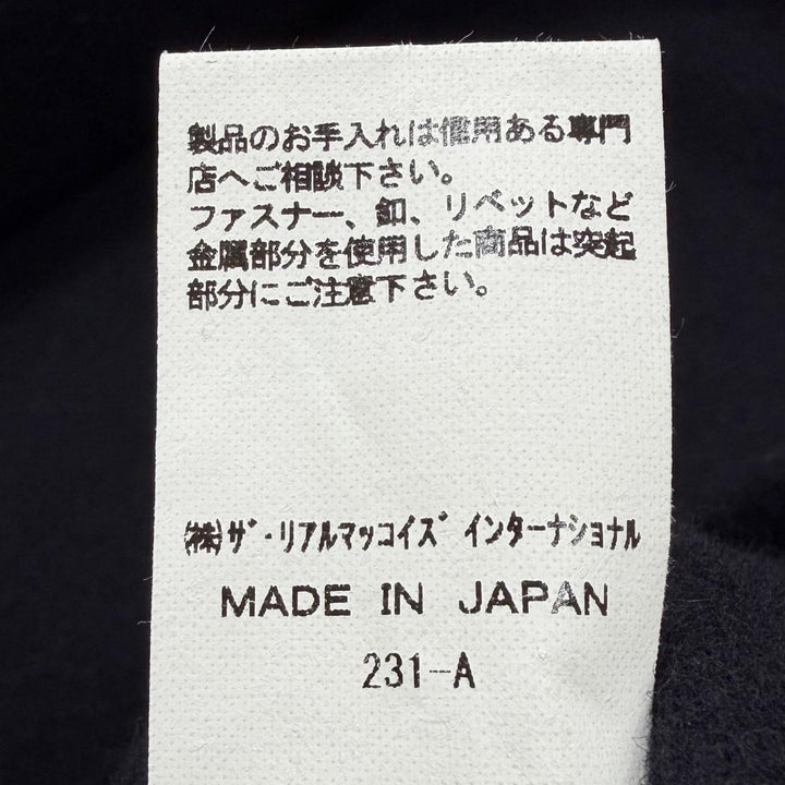 Excellent The REAL McCOY S Jacket Leather-trimmed Donkey black ー mens L MJ23125