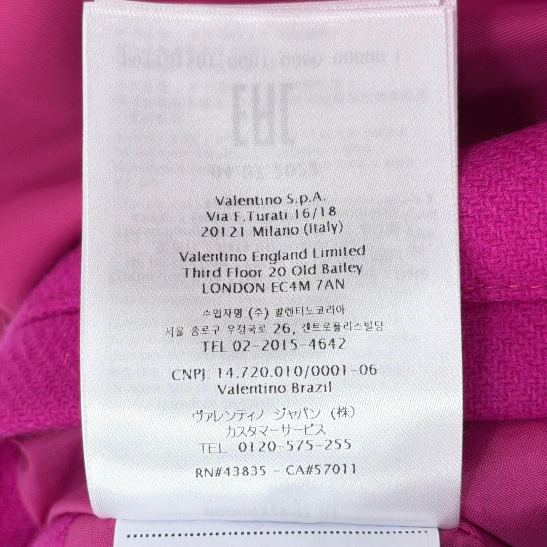 Pristine VALENTINO coat Reversible Jacket With Inner Bomber docking pink wool 48