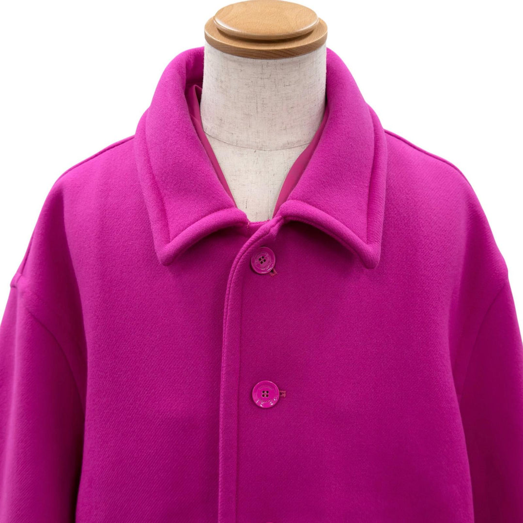 Pristine VALENTINO coat Reversible Jacket With Inner Bomber docking pink wool 48
