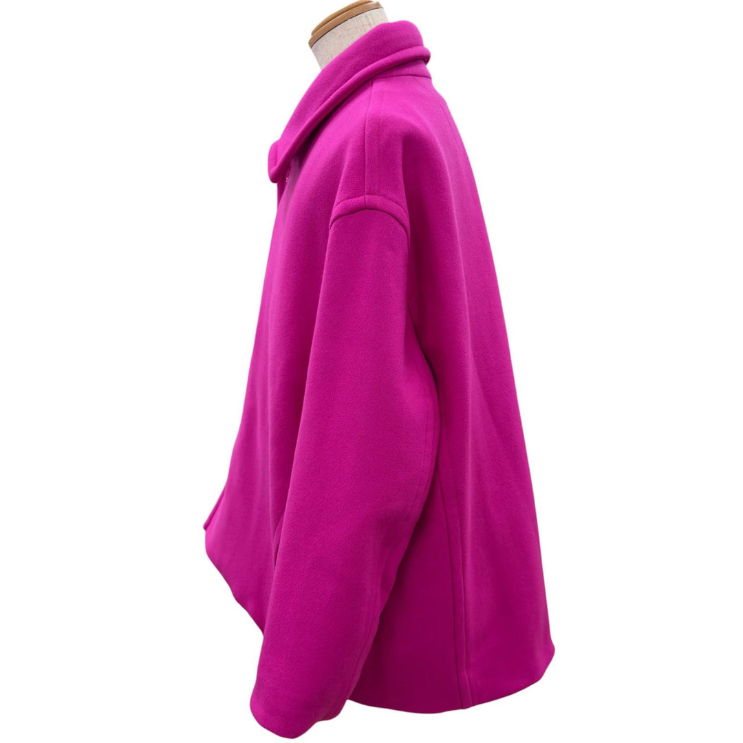 Pristine VALENTINO coat Reversible Jacket With Inner Bomber docking pink wool 48