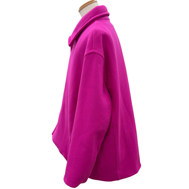 Pristine VALENTINO coat Reversible Jacket With Inner Bomber docking pink wool 48