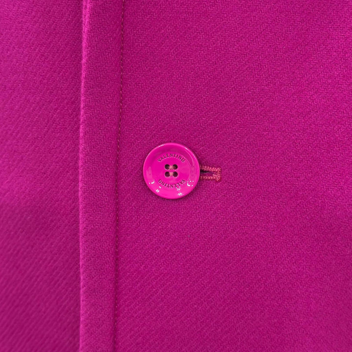 Pristine VALENTINO coat Reversible Jacket With Inner Bomber docking pink wool 48