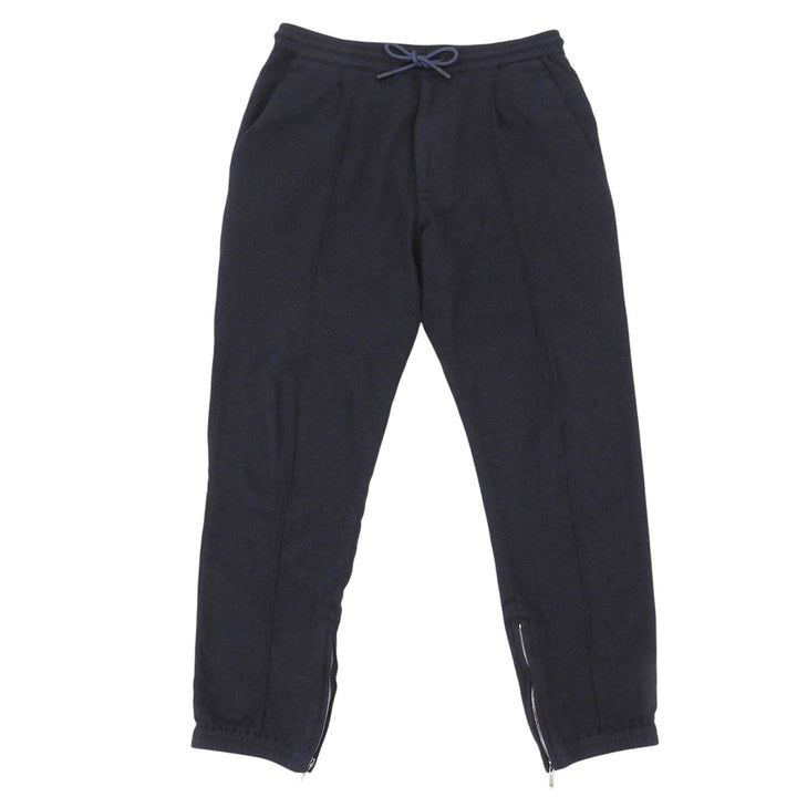 Great DIOR Pants Center-creased sweatshirt Navy wool mens 44 113C122A6053