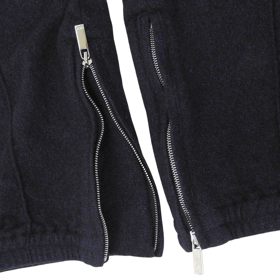 Great DIOR Pants Center-creased sweatshirt Navy wool mens 44 113C122A6053