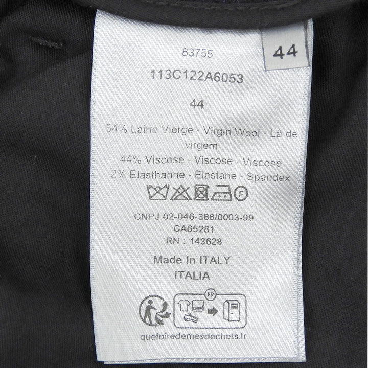 Great DIOR Pants Center-creased sweatshirt Navy wool mens 44 113C122A6053