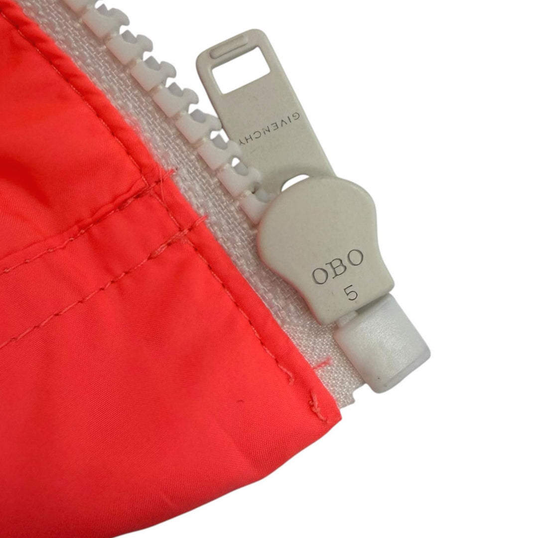 Excellent GIVENCHY Blouson Logo embroidered hooded nylon jacket salmon pink