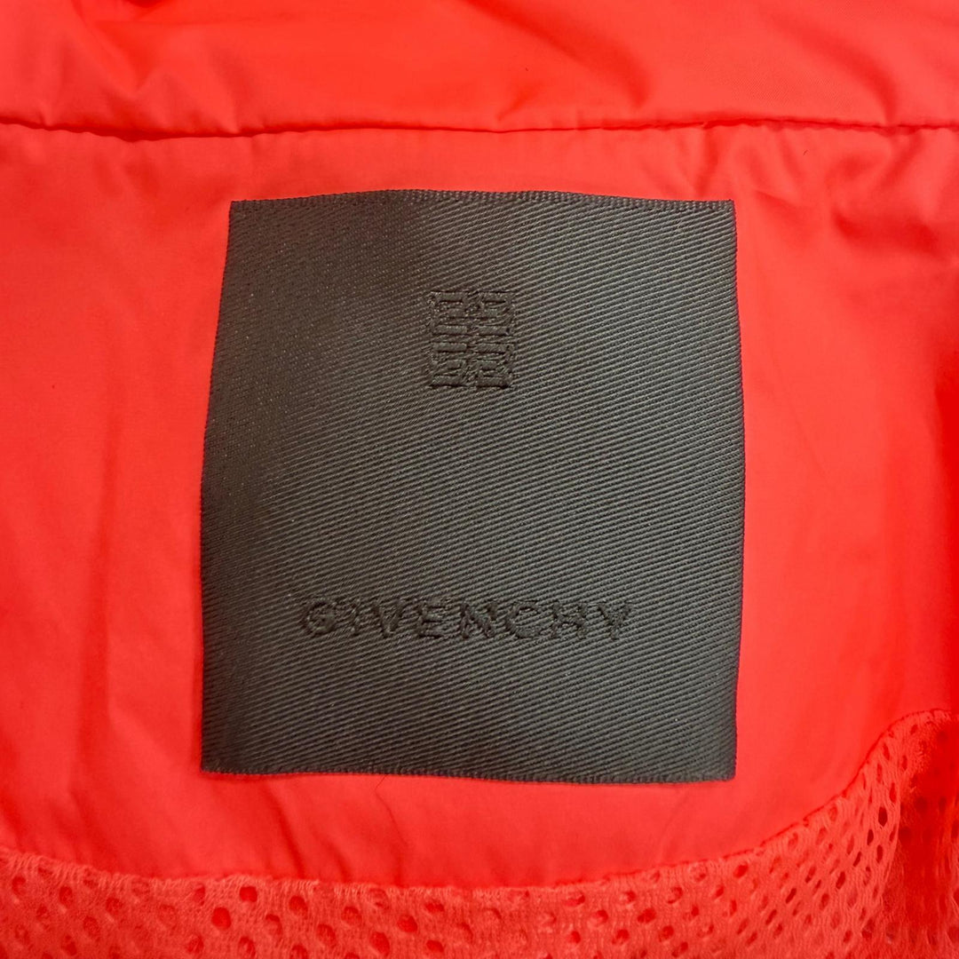 Excellent GIVENCHY Blouson Logo embroidered hooded nylon jacket salmon pink