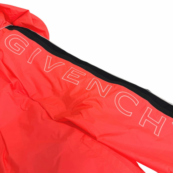 Excellent GIVENCHY Blouson Logo embroidered hooded nylon jacket salmon pink