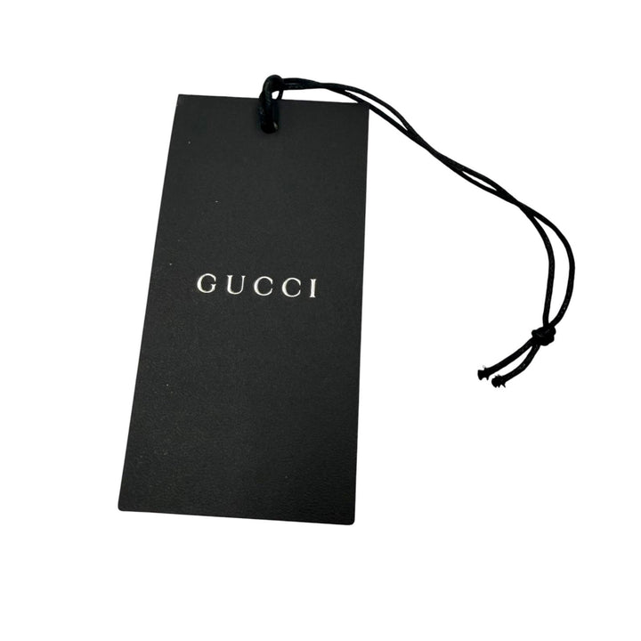 Excellent GUCCI sweater Web stripe intarsia fine wool knit black wool L 862532