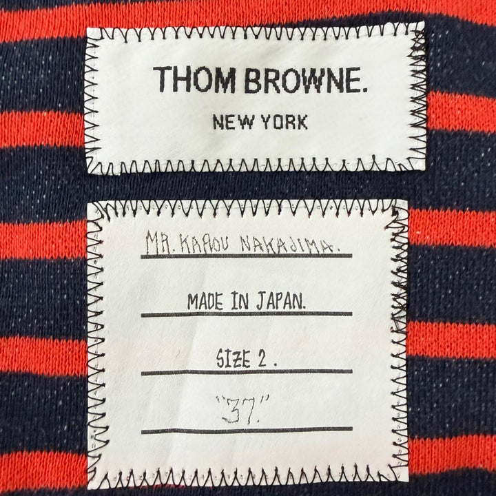 Excellent THOM BROWNE Jacket Border Tricolor Terry Cloth