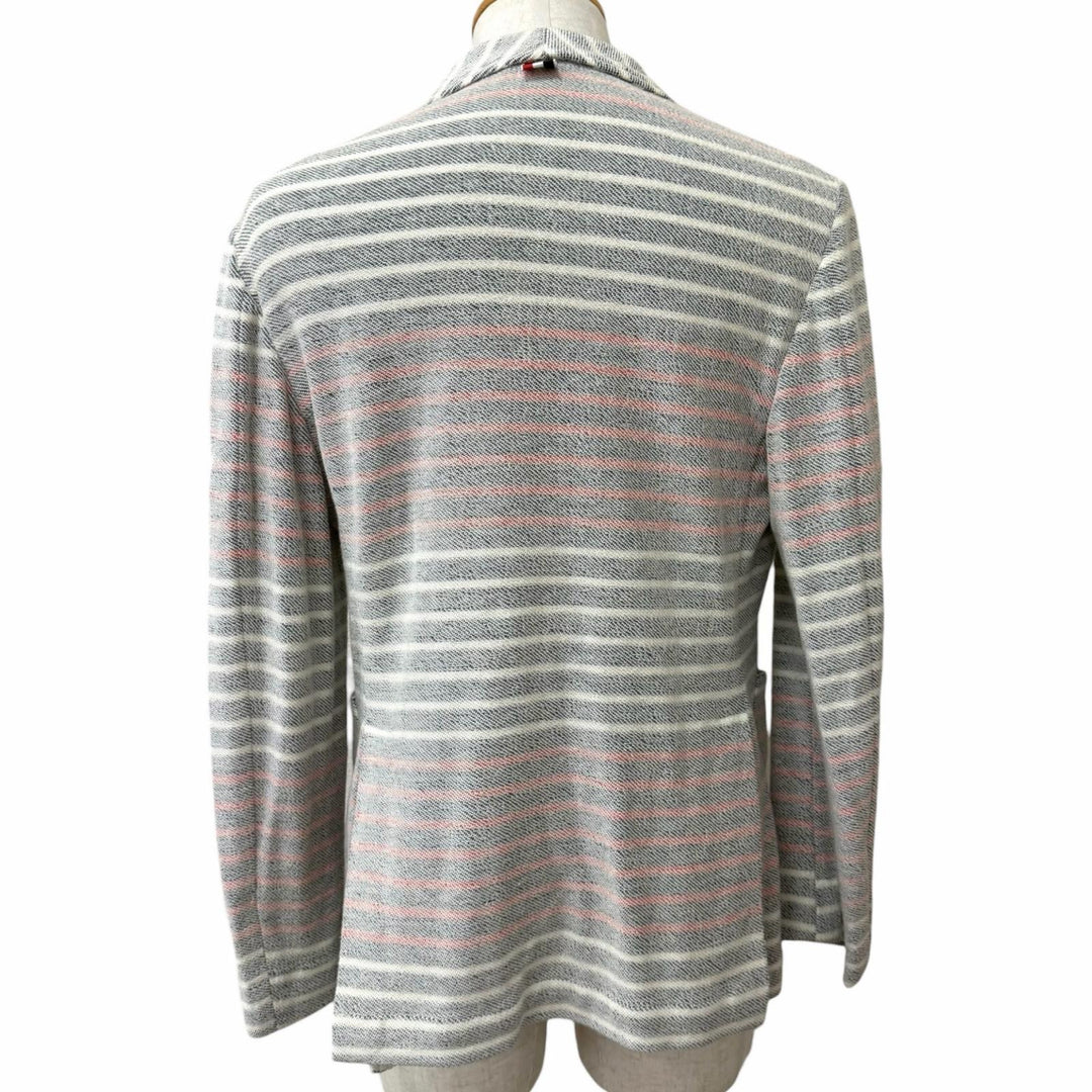 Excellent THOM BROWNE Jacket Border Tricolor Terry Cloth