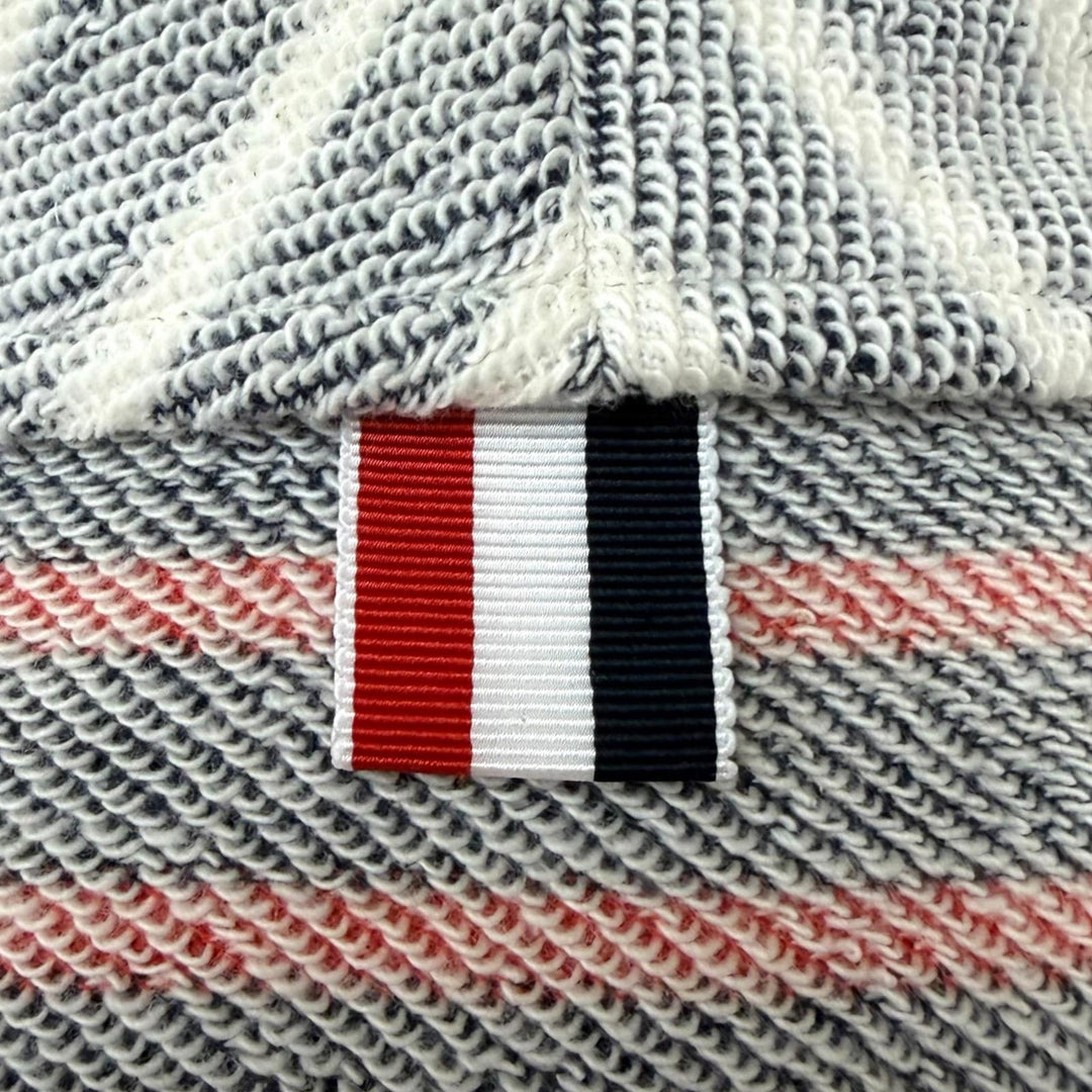 Excellent THOM BROWNE Jacket Border Tricolor Terry Cloth