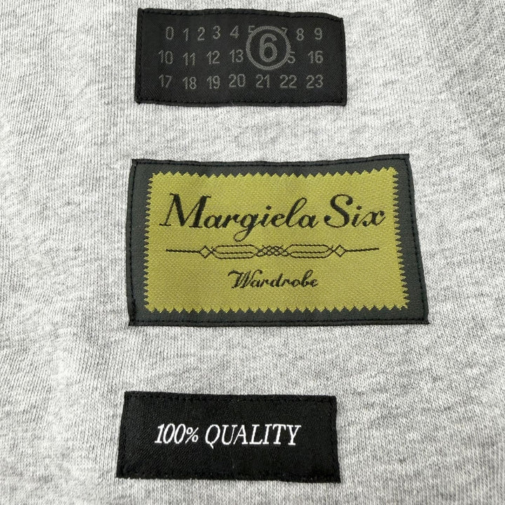 Discounted Great MM6 Maison Margiela hoodie Label patch hooded zip-up gray S SH0HG0007