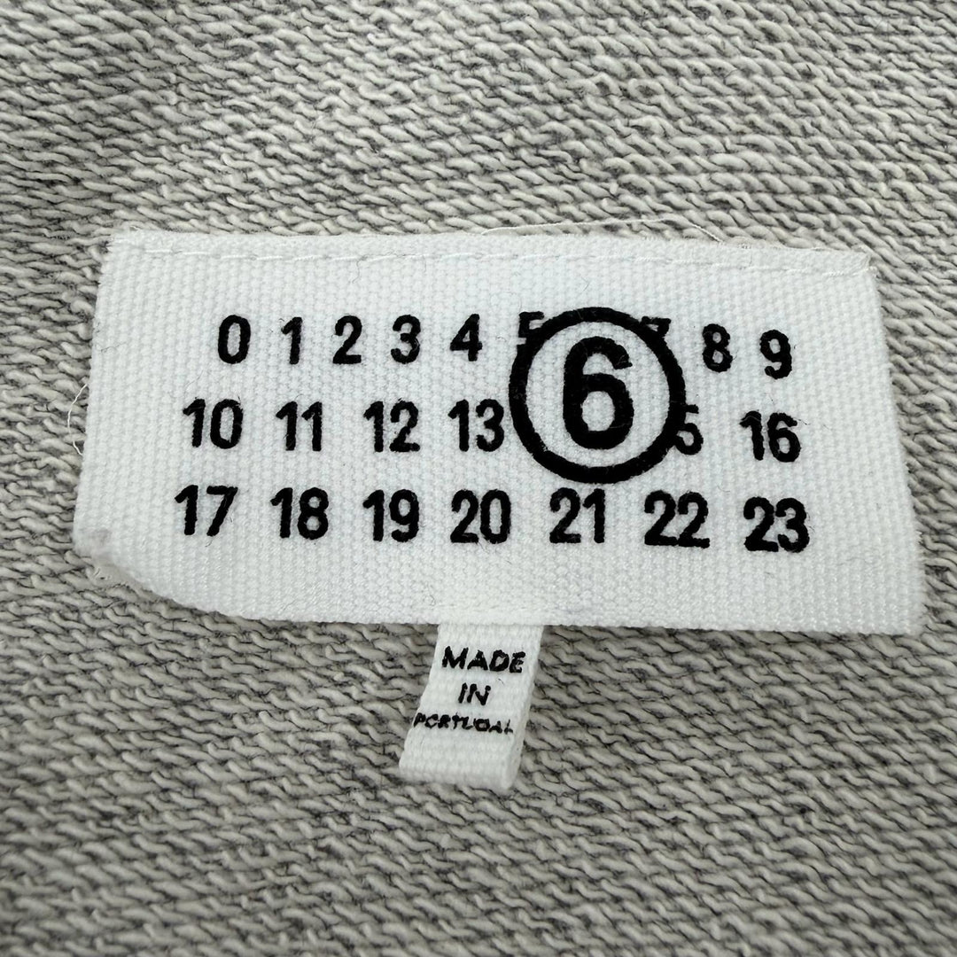 Discounted Great MM6 Maison Margiela hoodie Label patch hooded zip-up gray S SH0HG0007