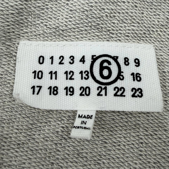 Discounted Great MM6 Maison Margiela hoodie Label patch hooded zip-up gray S SH0HG0007