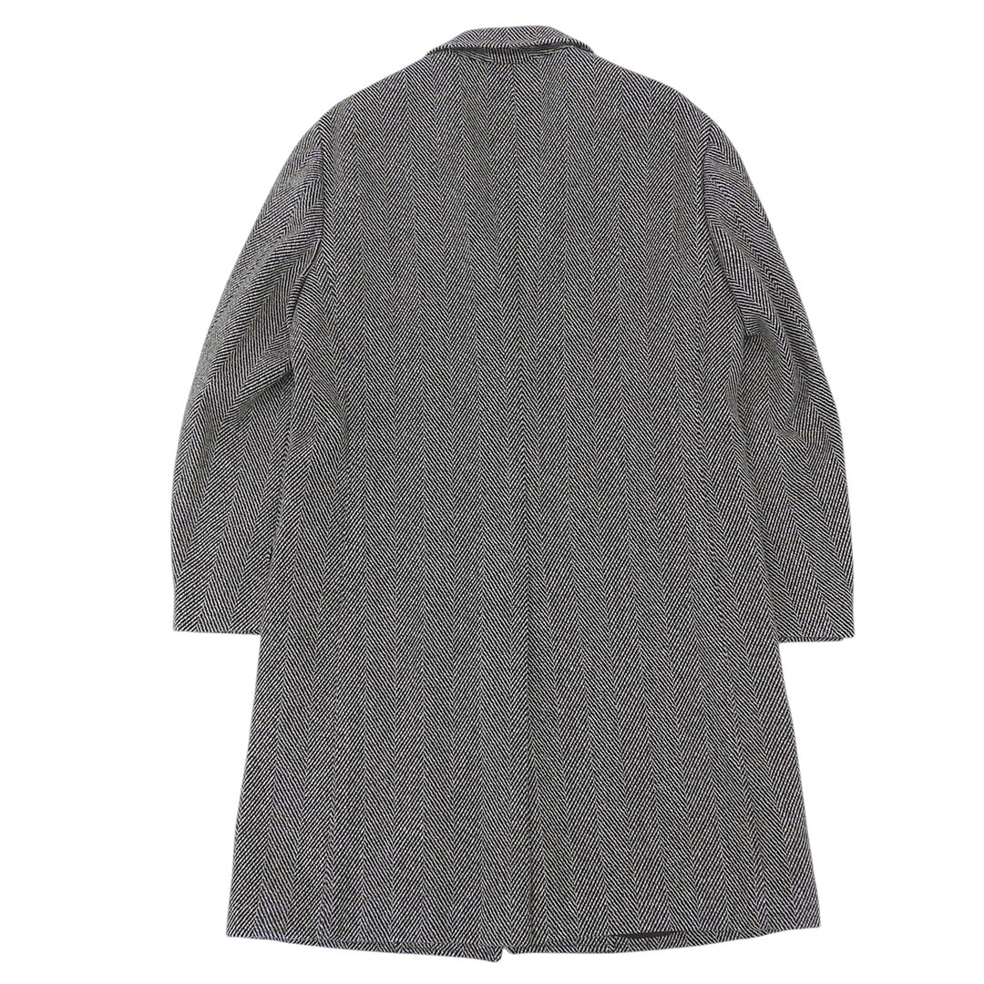Excellent RING JACKET Chester coat Herringbone gray wool mens 52 RT014F12Y