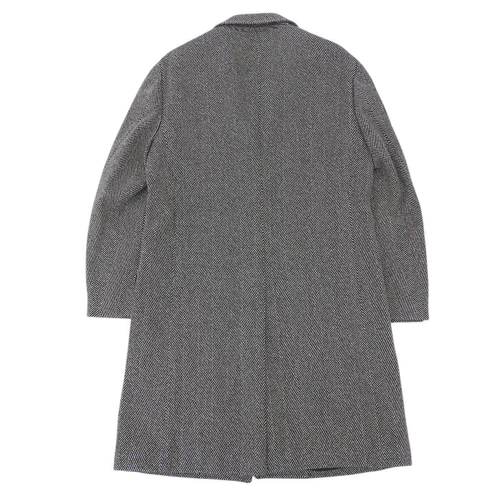 Excellent RING JACKET Chester coat Herringbone gray wool mens 52 RT014F12Y