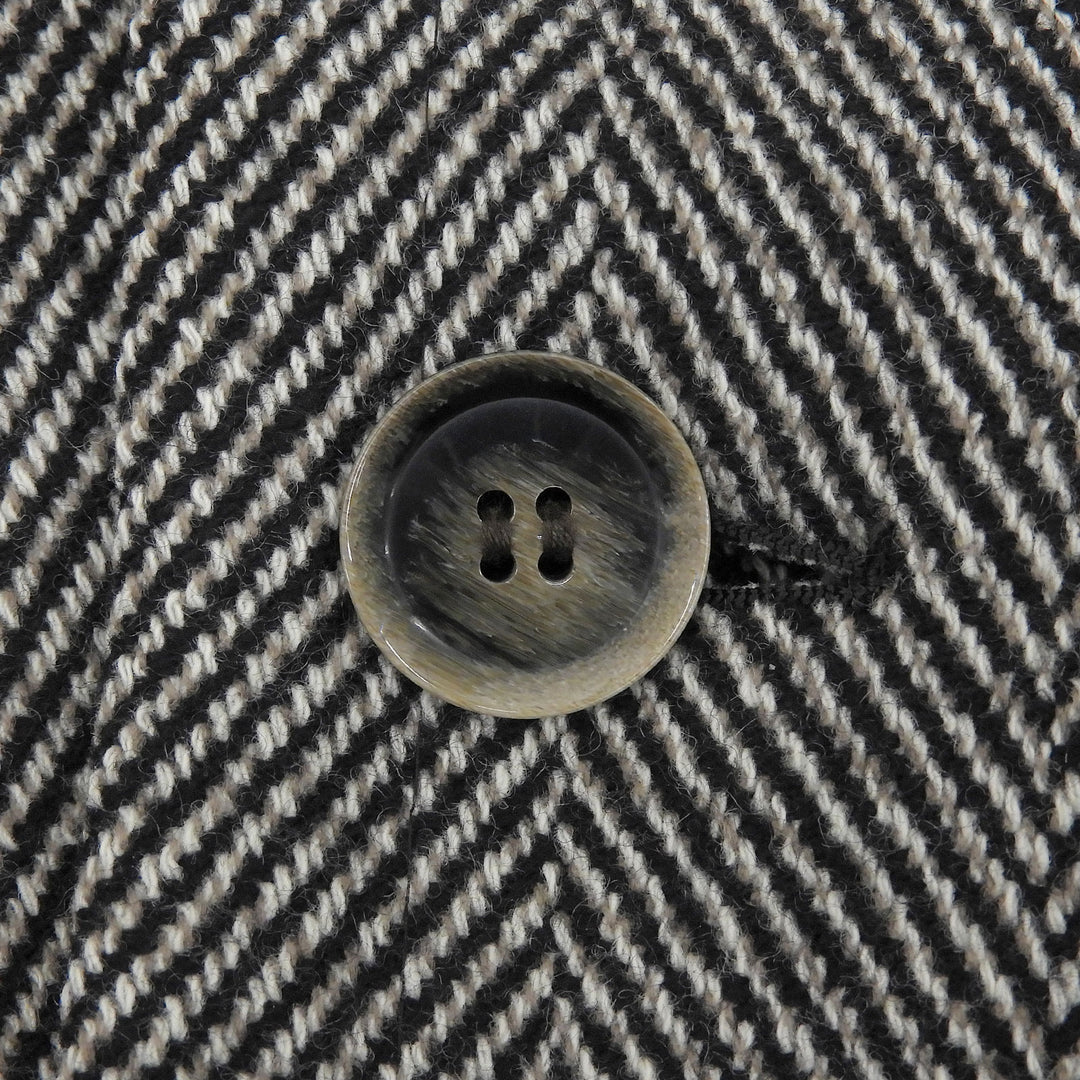 Excellent RING JACKET Chester coat Herringbone gray wool mens 52 RT014F12Y