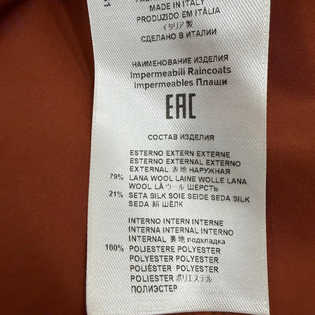 Excellent ETRO coat Logo button belt with paisley pattern Brown 38 192-17553-063