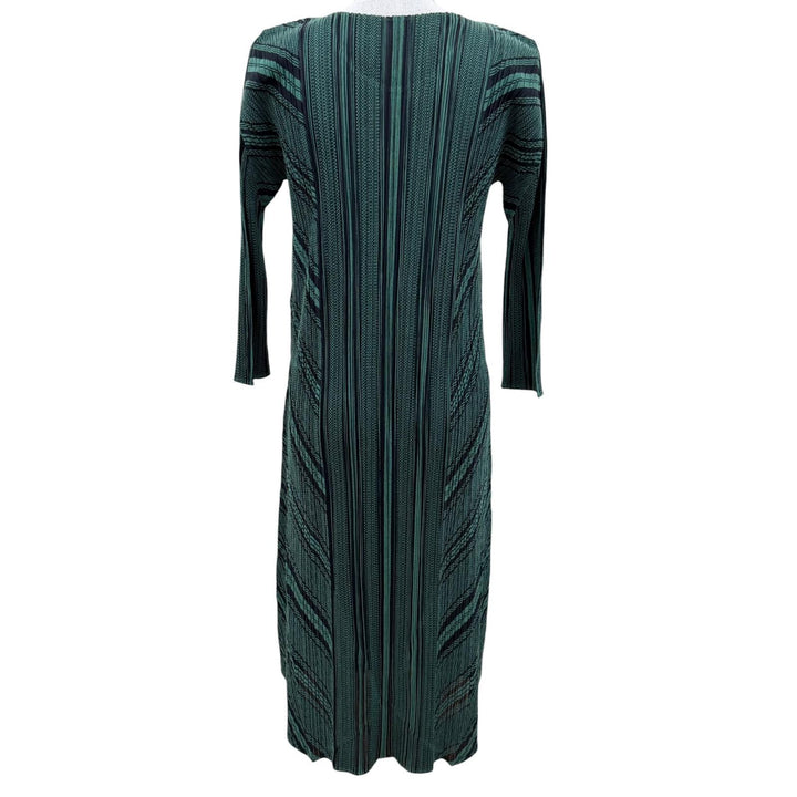Excellent PLEATS PLEASE one piece Long sleeve long length green 3 PP11-JH564