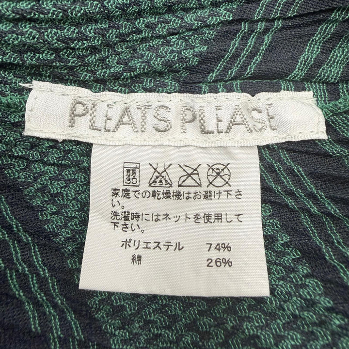 Excellent PLEATS PLEASE one piece Long sleeve long length green 3 PP11-JH564