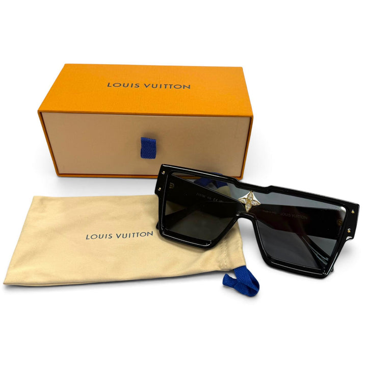 Excellent LOUIS VUITTON sunglasses Cyclone Current Products Eyewear black Z1578E