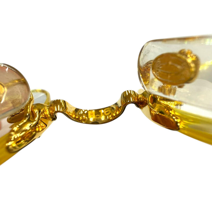 Great Cartier Glasses 2C decor Two-point rimless glasses with metal logo. mens
